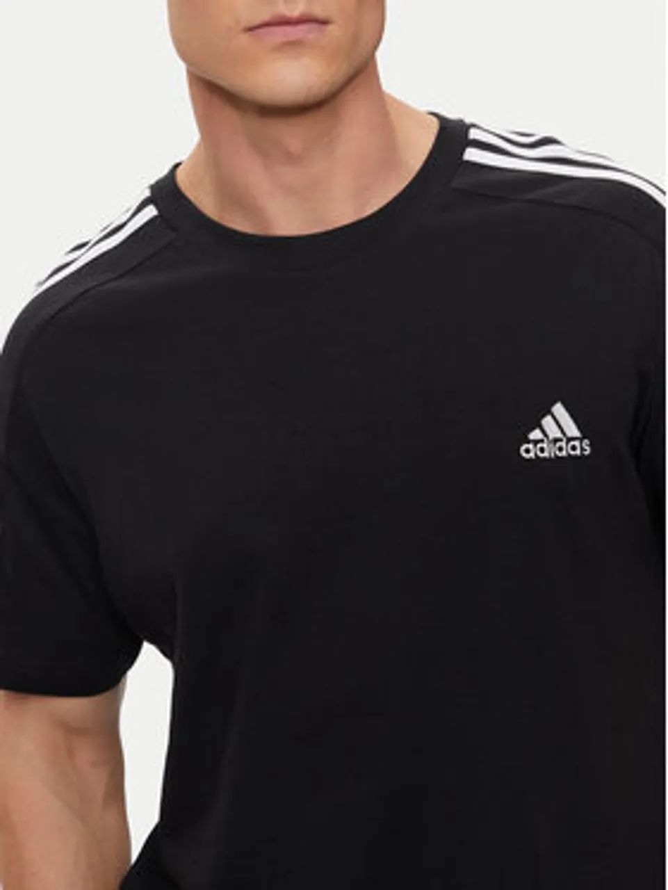 adidas T-Shirt Essentials Single Jersey 3-Stripes T-Shirt IC9334 Schwarz Regular Fit
