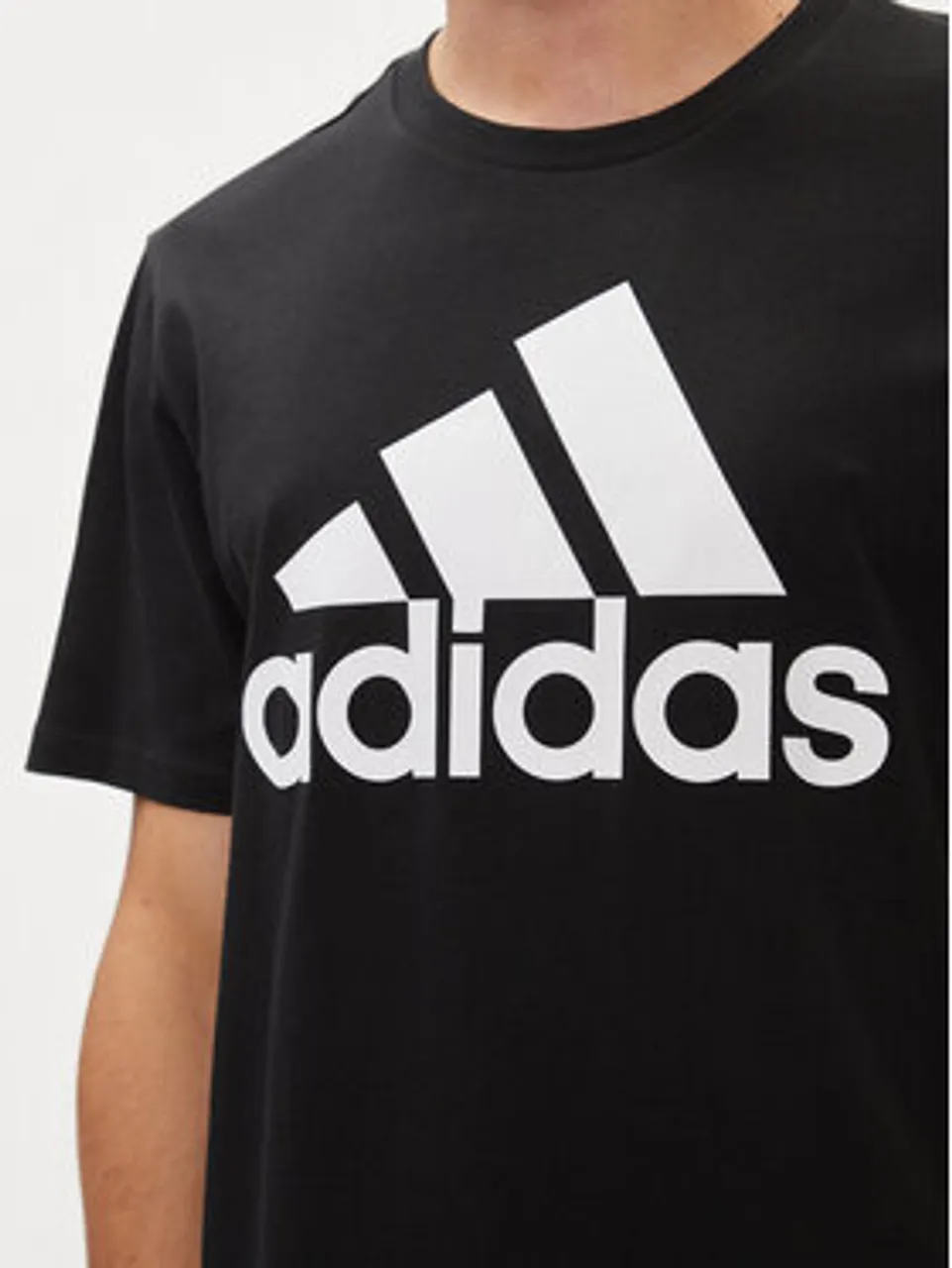 adidas T-Shirt Essentials Single Jersey Big Logo T-Shirt IC9347 Schwarz Regular Fit