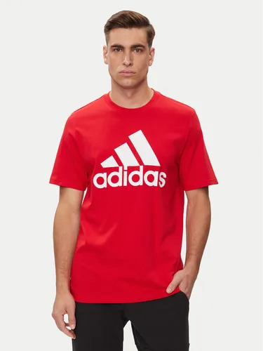 adidas T-Shirt Essentials Single Jersey Big Logo T-Shirt IC9352 Rot Regular Fit