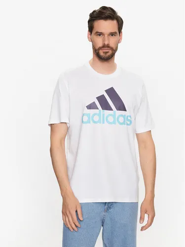 adidas T-Shirt Essentials Single Jersey Big Logo T-Shirt IJ8579 Weiß Regular Fit