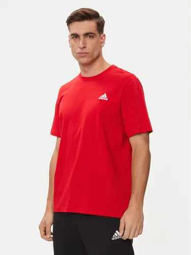 adidas T-Shirt Essentials Single Jersey Embroidered Small Logo T-Shirt IC9290 Rot Regular Fit