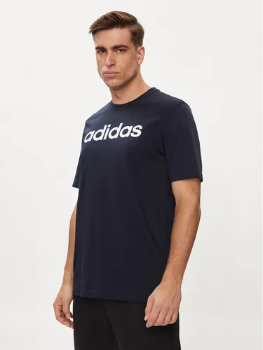 adidas T-Shirt Essentials Single Jersey Linear Embroidered Logo T-Shirt IC9275 Blau Regular Fit
