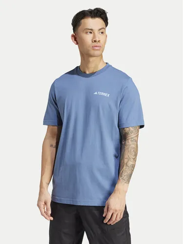 adidas T-Shirt Terrex Graphic MTN 2.0 IM8354 Blau Regular Fit
