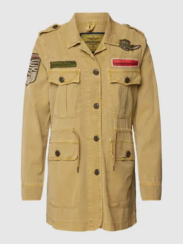 Aeronautica Militare Jacke mit Schulterriegeln Modell 'Field' in Beige