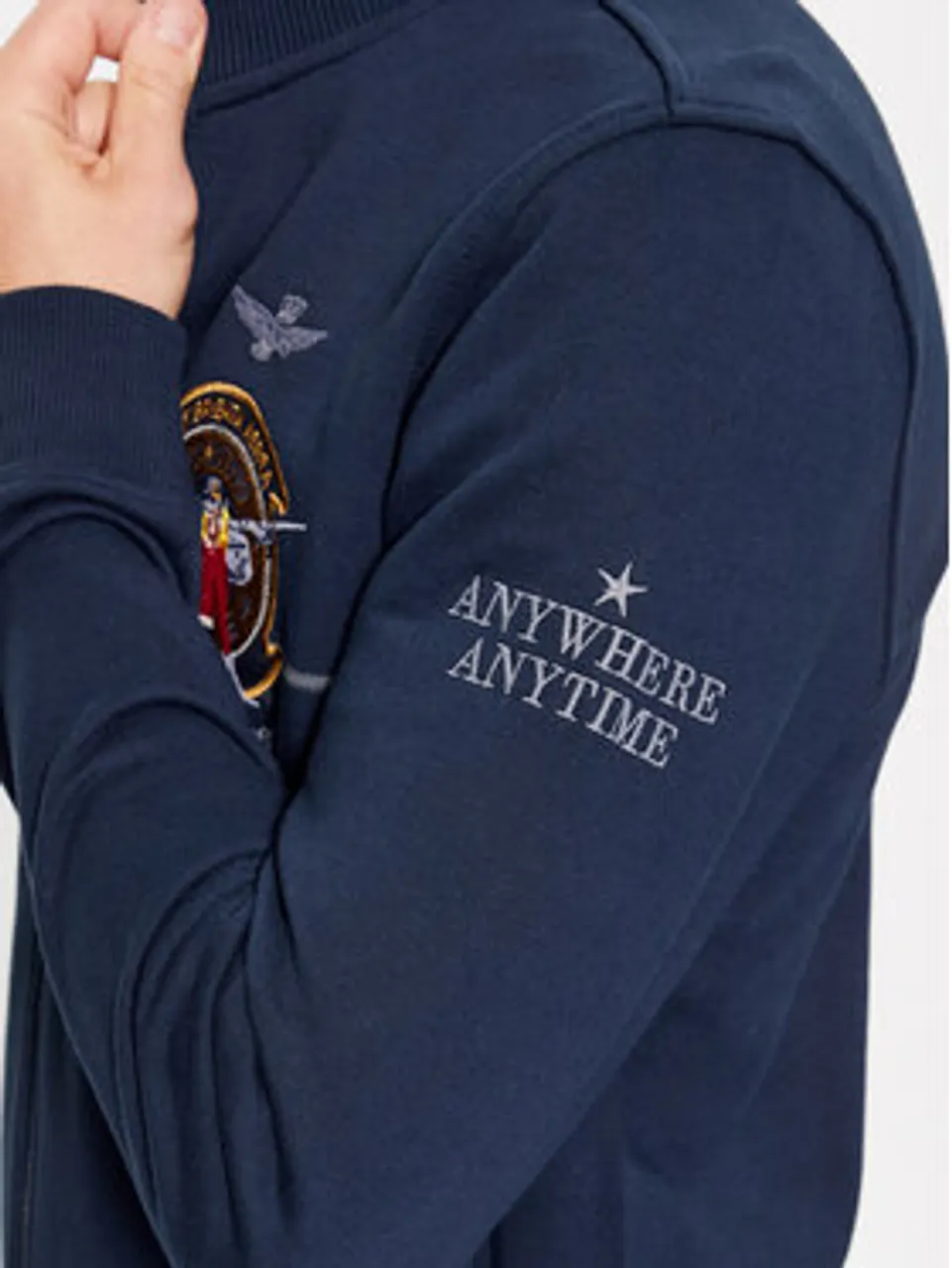 Aeronautica Militare Sweatshirt 232FE1802F511 Dunkelblau Regular Fit