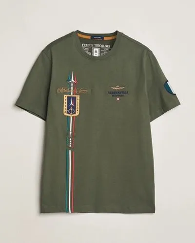 Aeronautica Militare Tricolori Crew Neck T-Shirt Verde Green