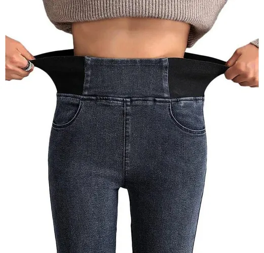 AFAZ New Trading UG Bequeme Jeans Damen Skinny Jeans Warm Gefütterte Jogginghose Fitnesshose Yogahose