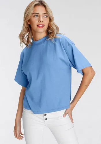 AJC Oversize-Shirt mit modisch breitem Rippen-Rundhalsausschnitt