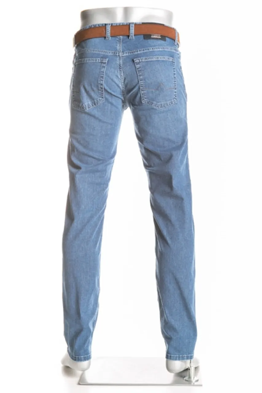 Alberto Herren Jeans blau Baumwoll-Stretch