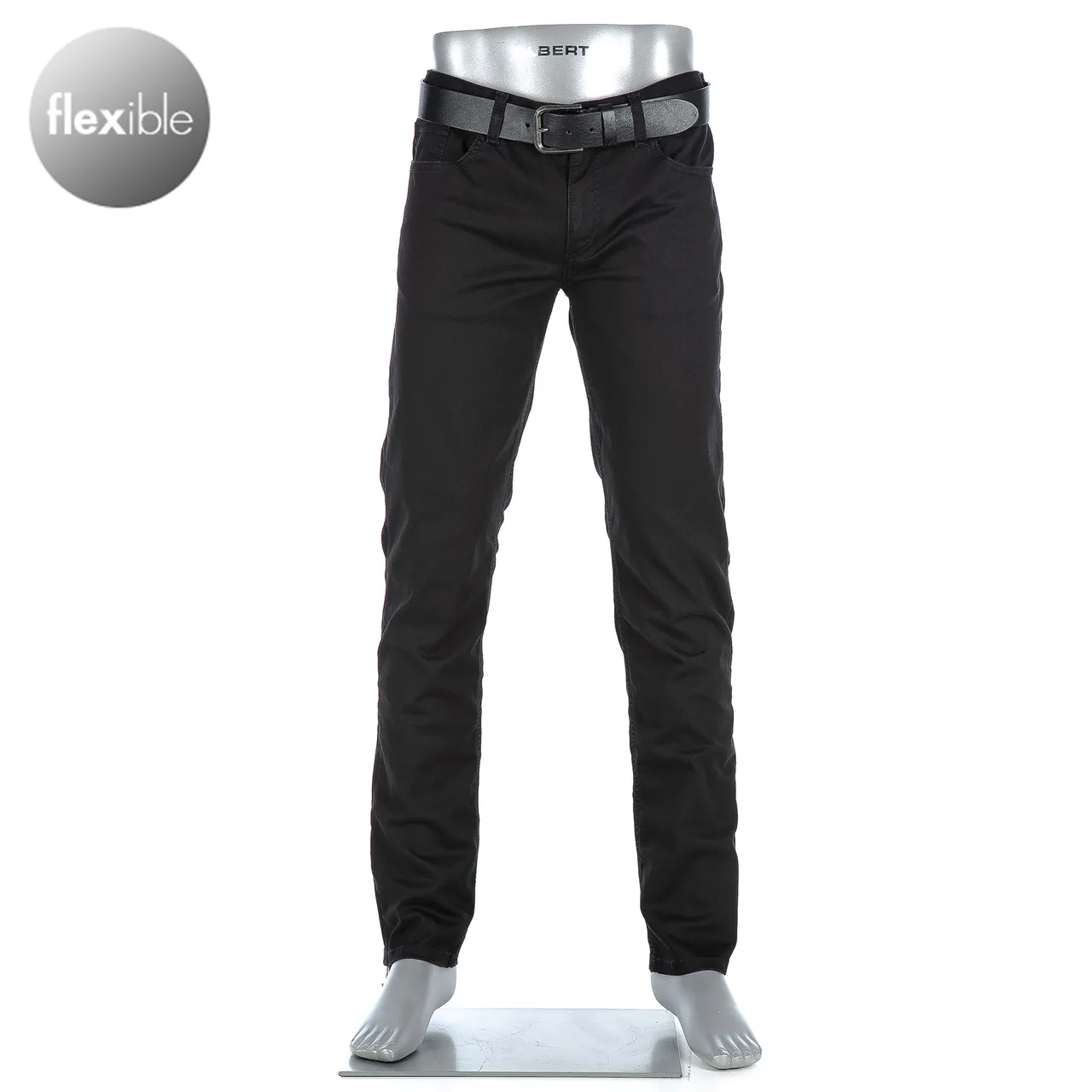 Alberto Herren Jeans schwarz Baumwoll-Stretch