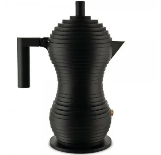 Alessi Kaffeebereiter Espressokocher Pulcina Schwarz (3 Tassen)