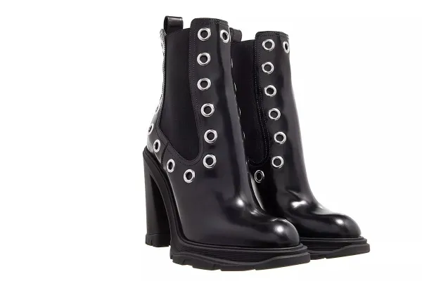 Alexander McQueen Sneakers - Eyelet Ankle Boots Leather