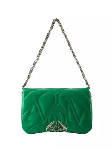 Alexander McQueen Umhängetaschen - The Seal Crossbody Bag - Leather - Green - Gr. unisize - in Grün - für Damen