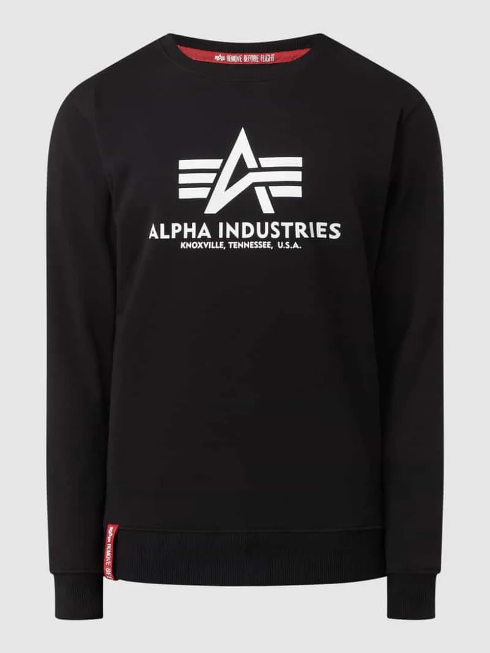 Alpha Industries 'BASIC SWEATER' mit Logo-Print in Black