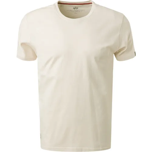 ALPHA INDUSTRIES Herren T-Shirt beige Baumwolle