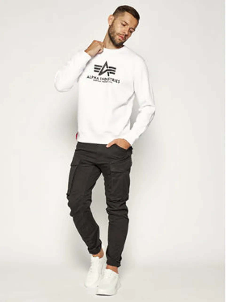 Alpha Industries Sweatshirt Basic 178302 Weiß Regular Fit
