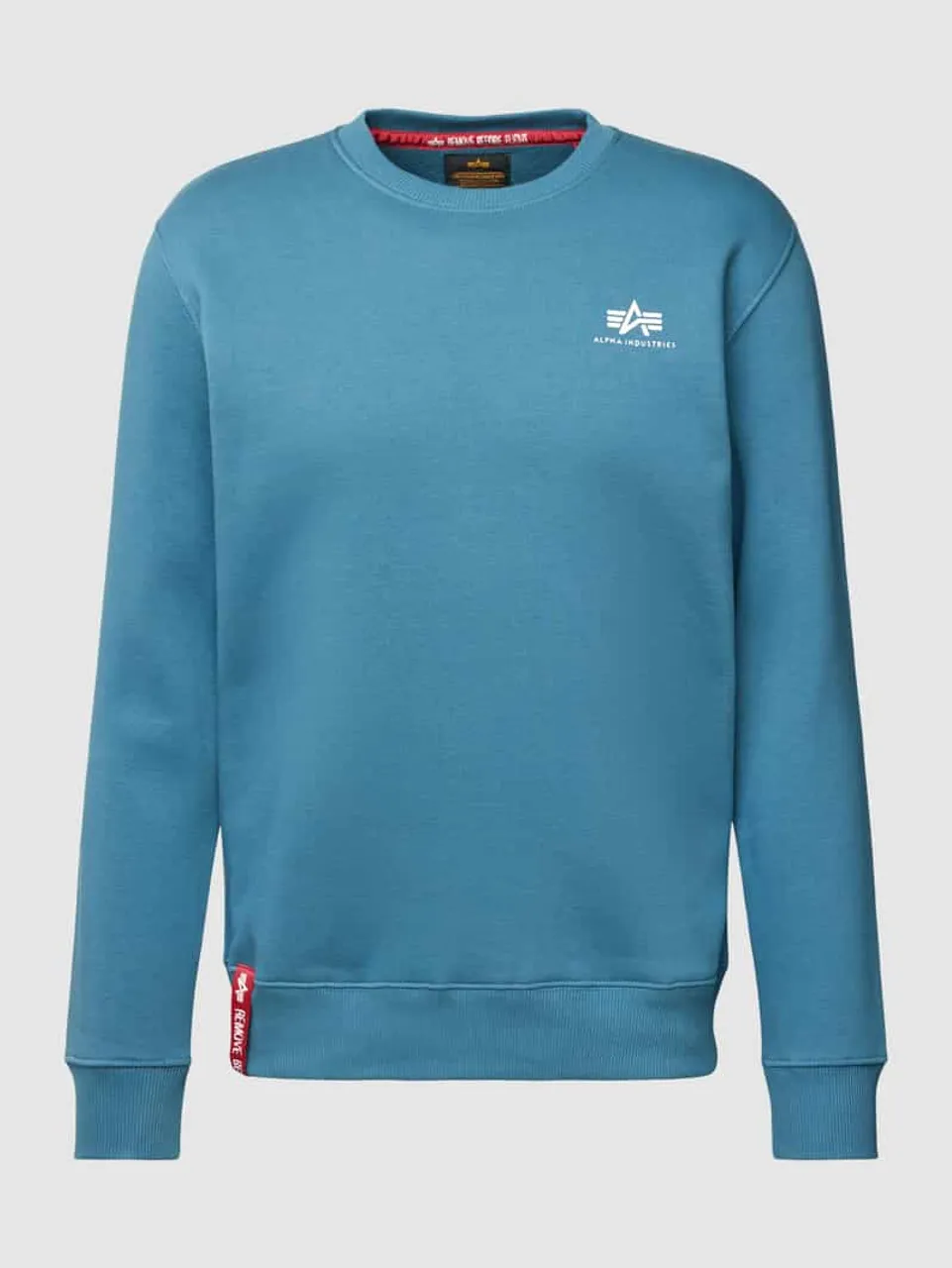 Alpha Industries Sweatshirt mit Label-Print Modell 'BASIC' in Bleu