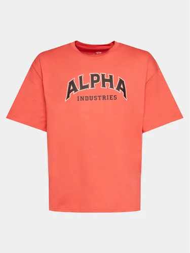 Alpha Industries T-Shirt College 146501 Rot Relaxed Fit