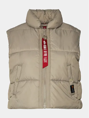 Alpha Industries Weste Puffer Vest Cropped 138007 Beige Regular Fit