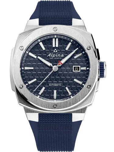 Alpina Herren Analog Quarz Uhr mit Edelstahl Armband