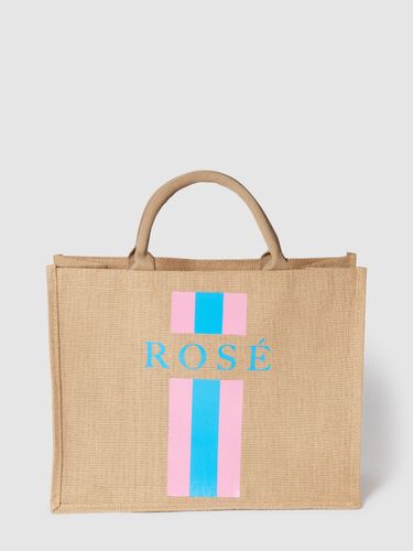 Amabea Strandtasche mit Logo-Patch Modell 'Beach Bag ROSÉ'