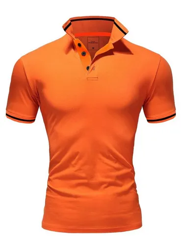 Amaci&Sons Poloshirt PROVIDENCE Herren Basic Kontrast Kurzarm Polohemd T-Shirt