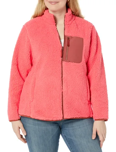 Amazon Essentials Damen Lange Sherpa-Jacke Mit Stehkragen