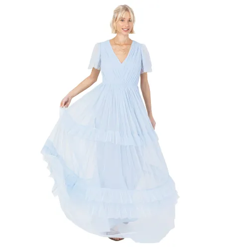 Anaya with Love Damen Short Sleeve Evening Ball Gown Tiered