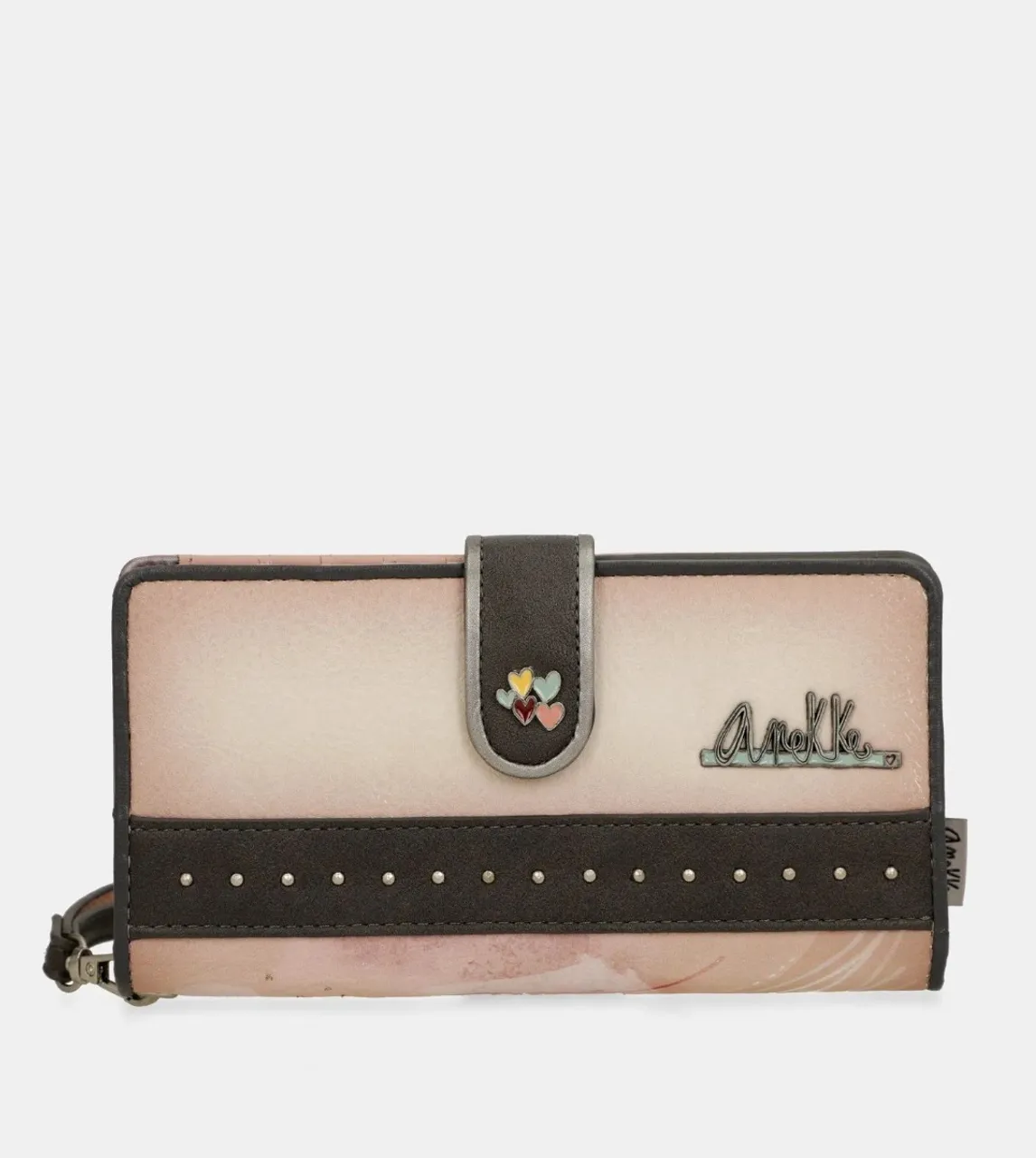 Anekke Peace & Love large RFID wallet pink