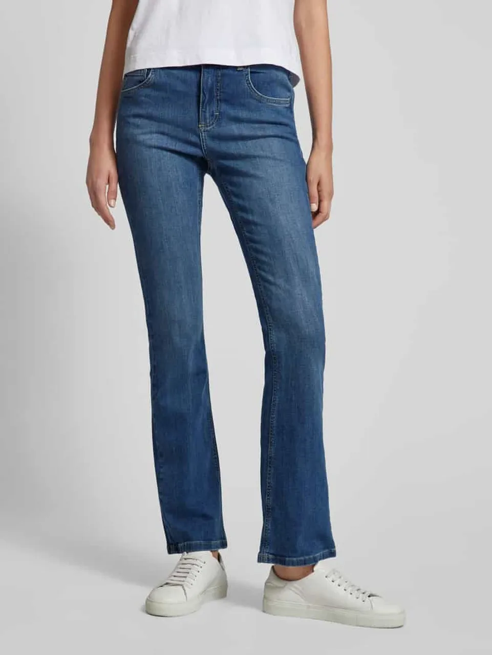 Angels Bootcut Jeans im 5-Pocket-Design Modell 'LENI' in Blau