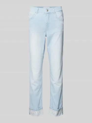 Angels Cropped Jeans in unifarbenem Design Modell 'Cici' in Hellblau