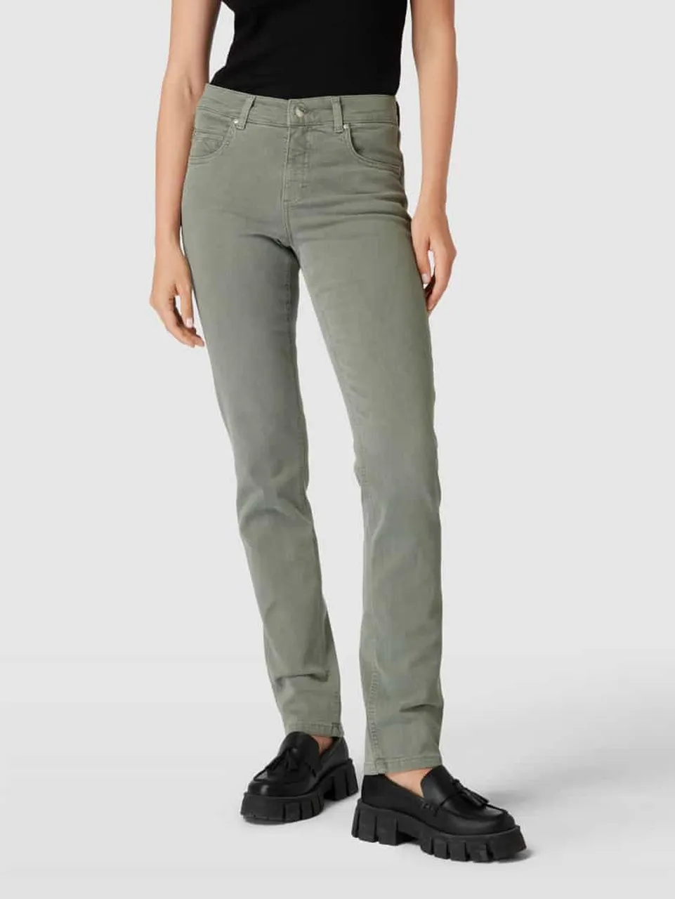 Angels Jeans im 5-Pocket-Design Modell 'CICI' in Khaki