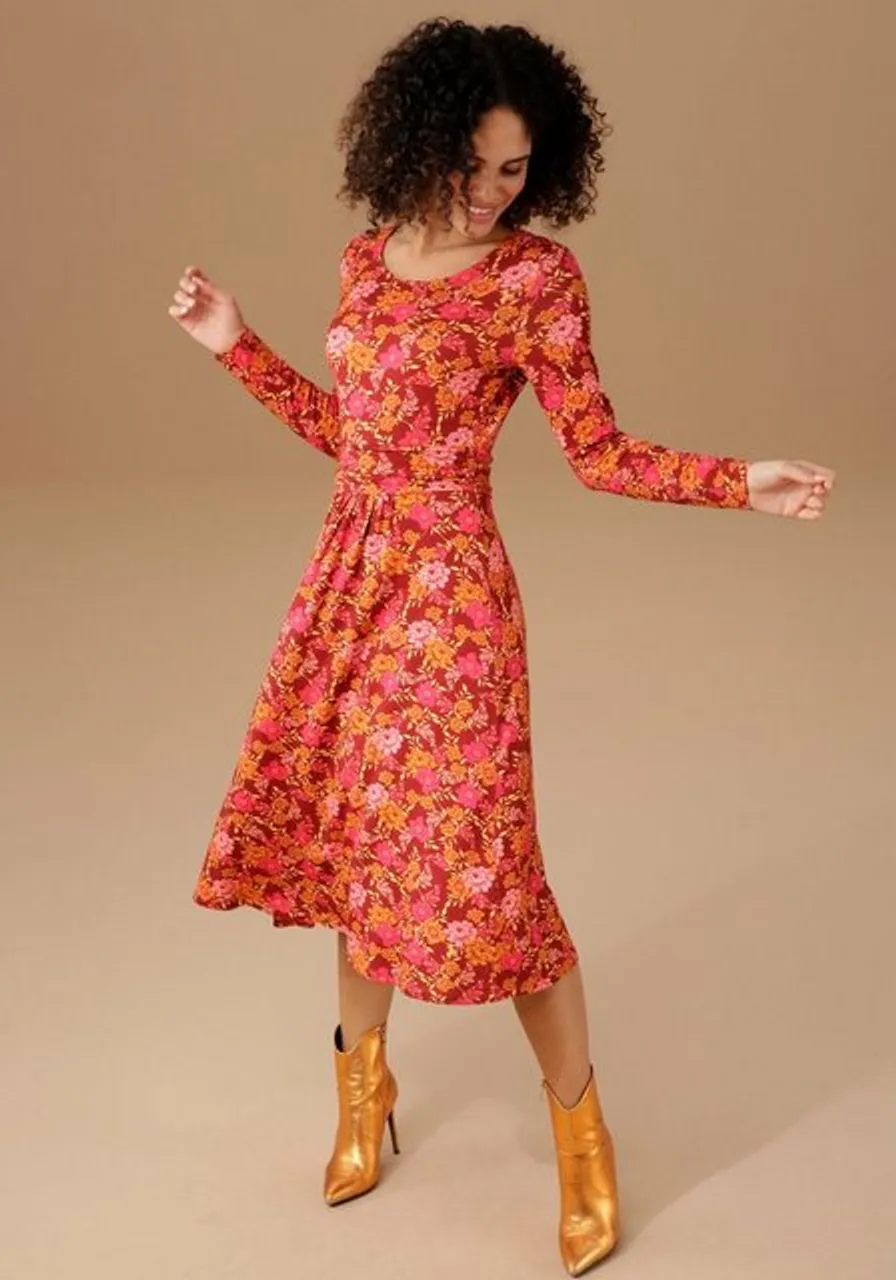 Aniston CASUAL Jerseykleid mit romantischem Blumendruck