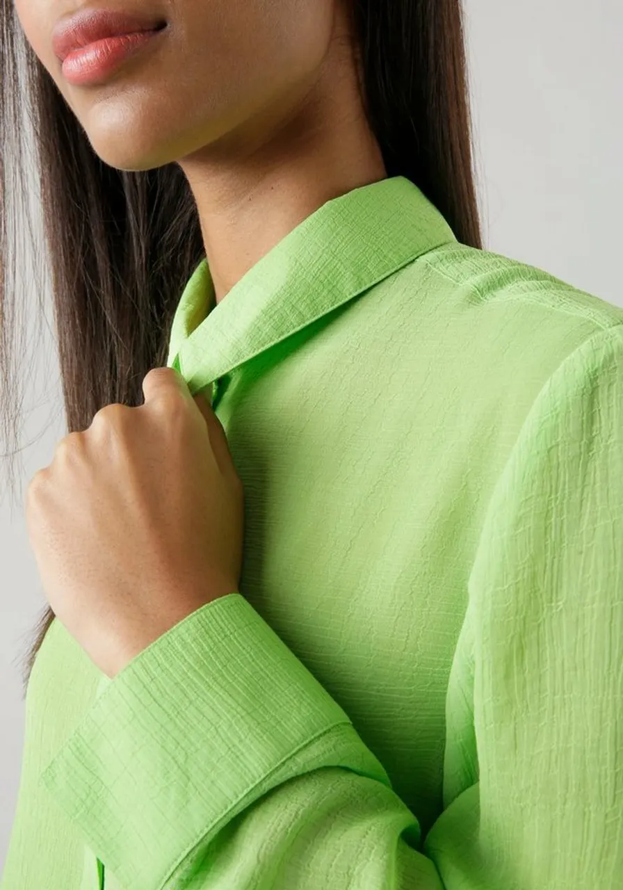 Aniston SELECTED Hemdbluse aus transparentem Chiffon mit Strukturmuster - NEUE KOLLEKTION