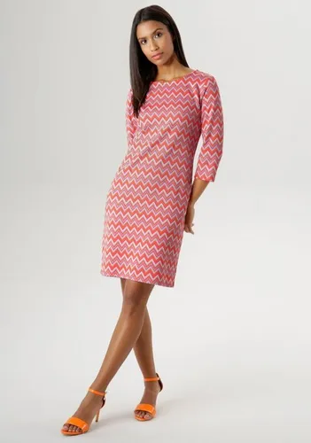 Aniston SELECTED Jerseykleid mit buntem Ethno-Muster - NEUE KOLLEKTION