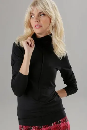Aniston SELECTED Langarmshirt mit Rollkragen und Biese