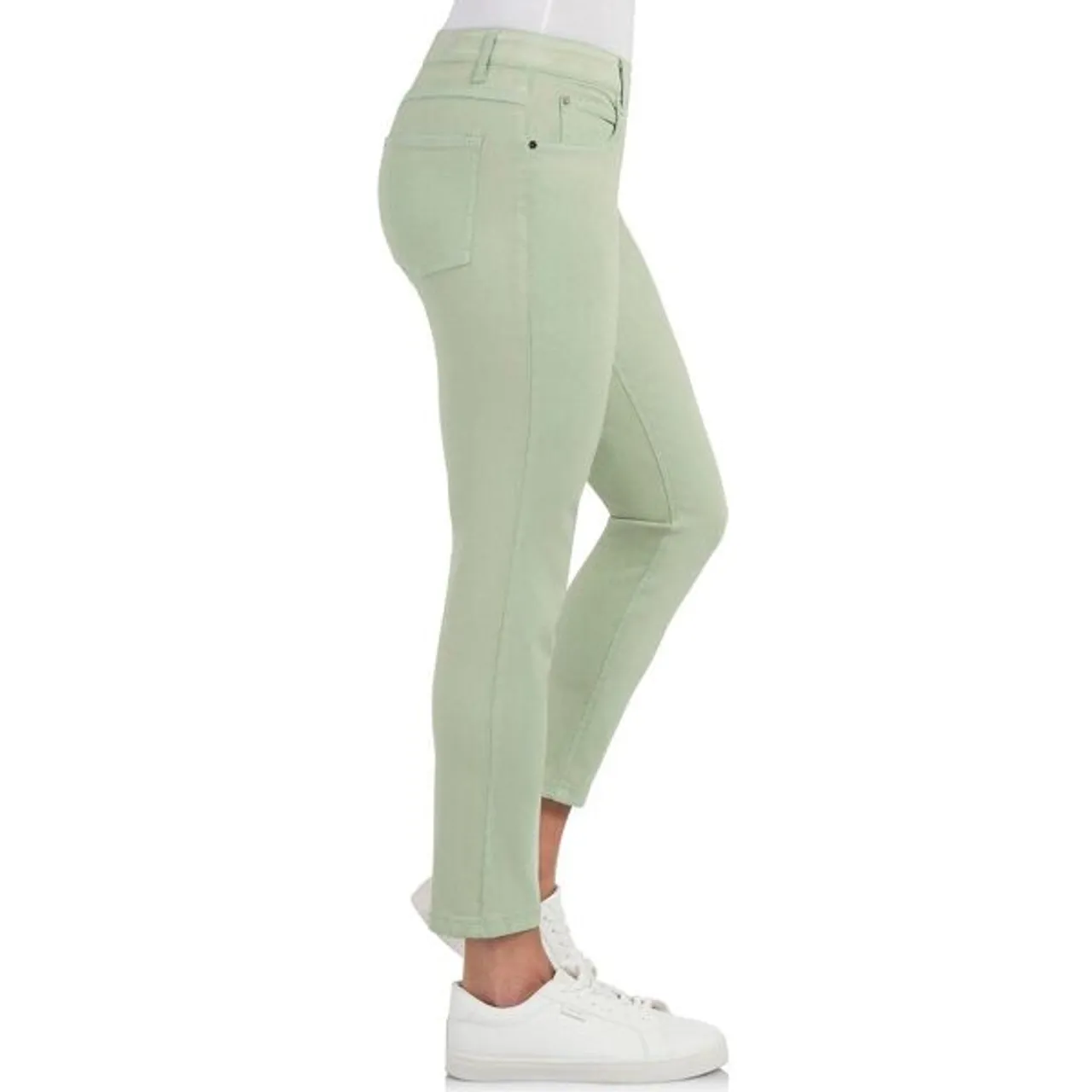 Ankle-Jeans WONDERJEANS "Ankle Slit" Gr. 36, Länge 27, grün (pale green) Damen Jeans Ankle 7/8