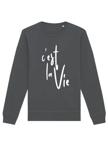ANNIS Fashion & Accessoires Sweatshirt C`EST LA VIE (1-tlg) normale Passform, hoher Bio-Baumwollanteil
