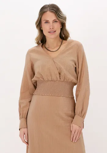 Another Label Damen Blusen Faded Sand - Camel