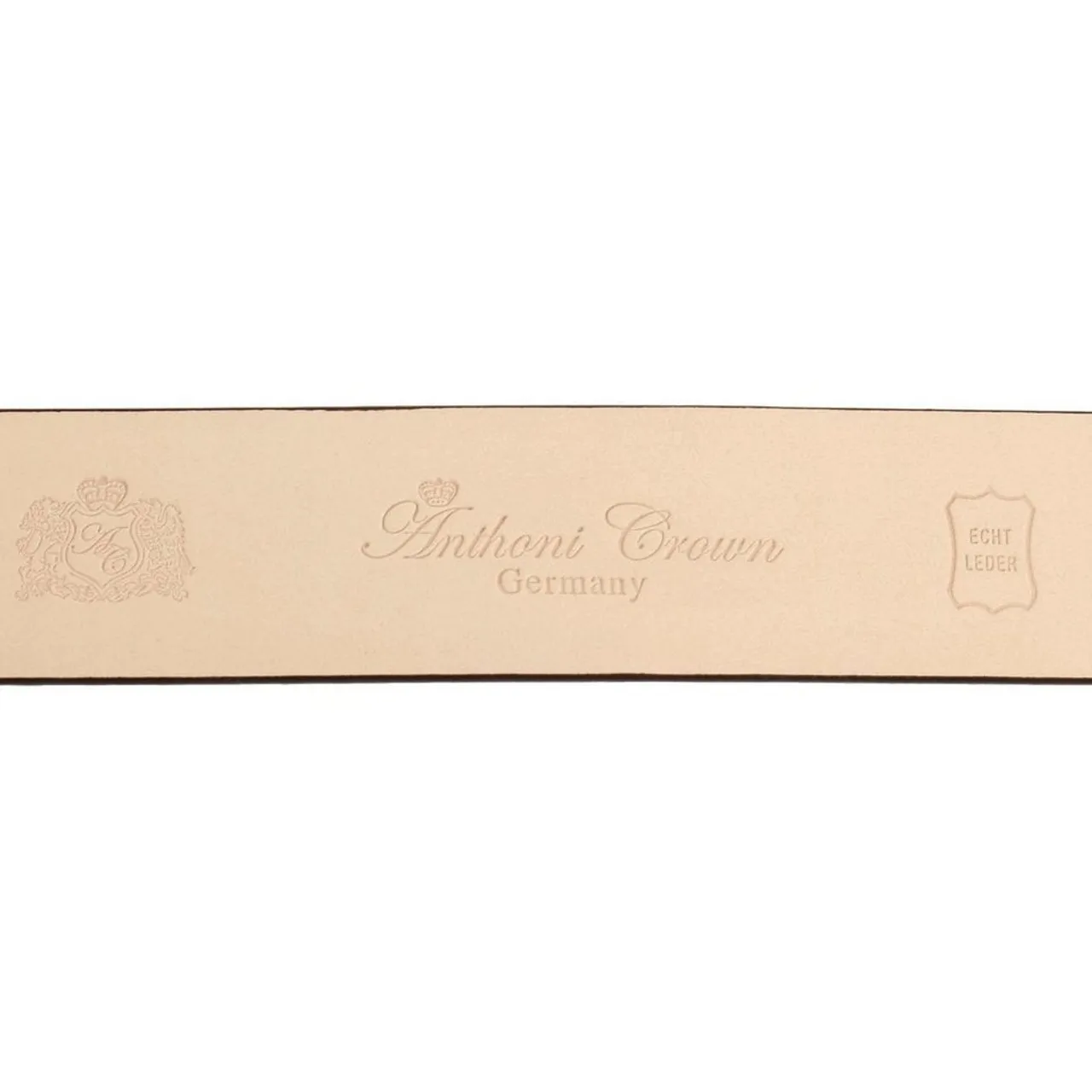 Anthoni Crown Ledergürtel Glatter Gürtel mit Schließe im Flecht-Design