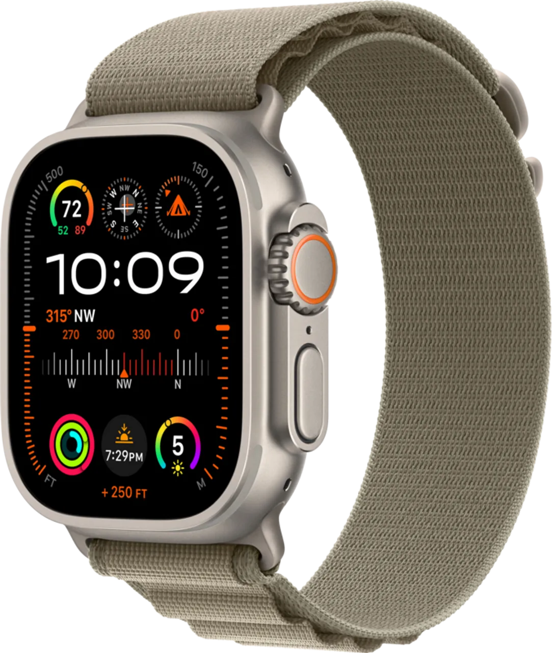 Apple Watch Ultra 2 4G 49 mm Alpine Armband Grün L