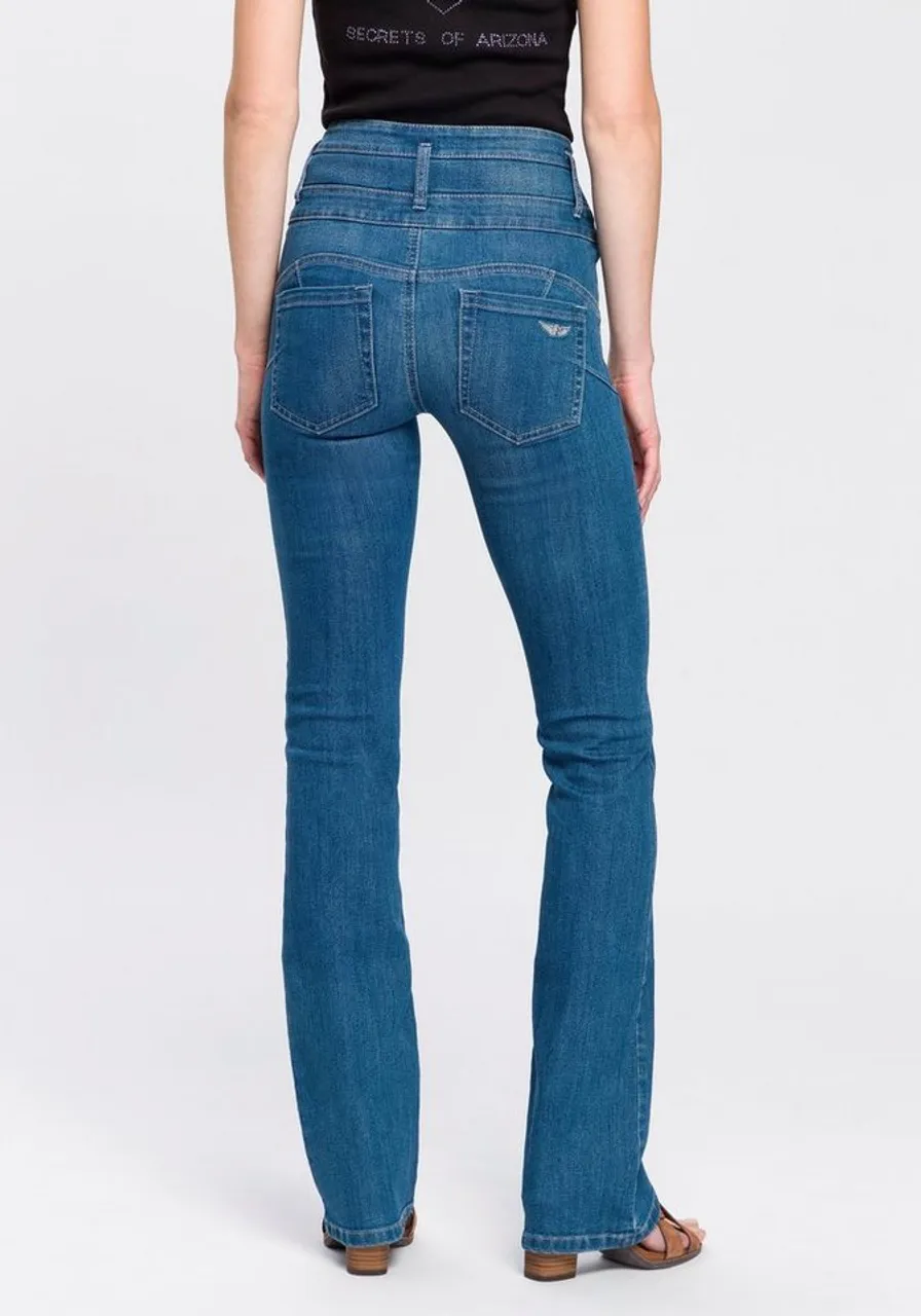 Arizona Bootcut-Jeans mit extrabreitem Bund High Waist