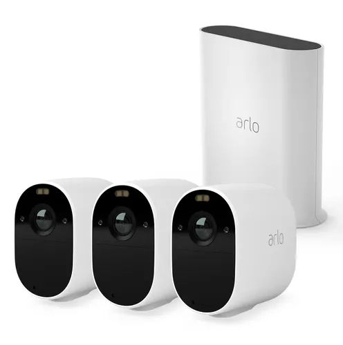 Arlo Essential Spotlight Überwachungskamera aussen mit