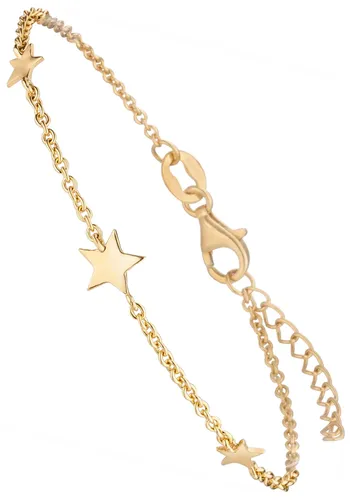 Armband JOBO "Sterne" Armbänder Gr. Silber 925 (Sterlingsilber), goldfarben Damen Armbänder