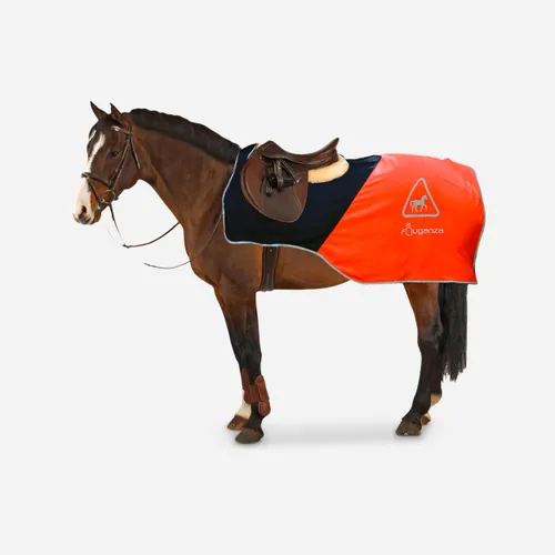 Ausreitdecke Pferd orange/schwarz