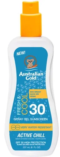 Australian Gold Sunscreen SPF 30 Spray Gel Fresh & Cool 237 ml