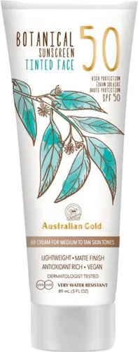 Australian Gold Sunscreen SPF50 Botanical Tinted Face Medium-Tan 88 ml