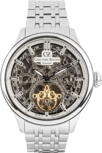 Automatikuhr CARL VON ZEYTEN "St. Georgen" Armbanduhren grau (edelstahlfarben) Herren Uhren Armbanduhr, mechanische Uhr, Herrenuhr, Made in Germany
