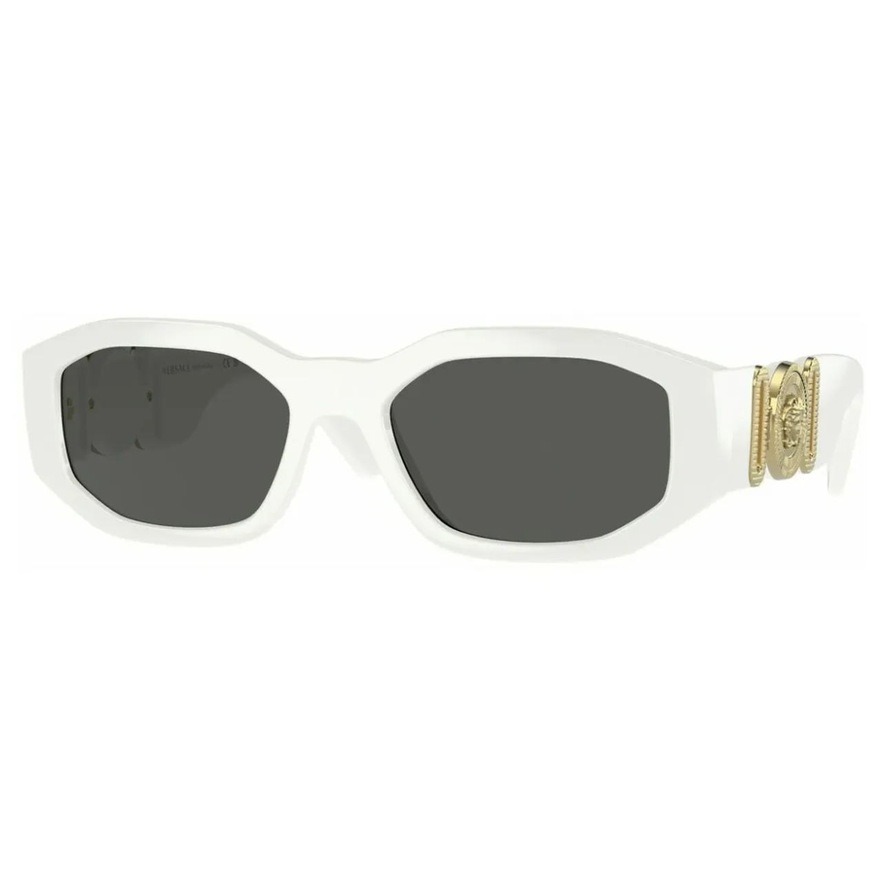 Aviator Sonnenbrille in Weiß und Grau Versace