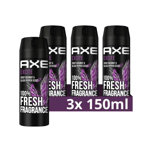 Axe Bodyspray Excite Deo ohne Aluminium sorgt 48 Stunden